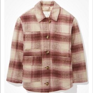 American Eagle NWT Sherpa Lined Shacket Size S